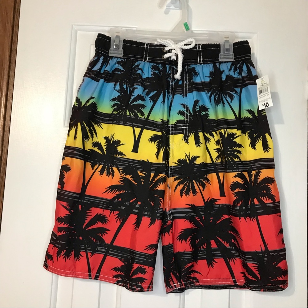 New with tags 12/14 boys swim pants with inside netting